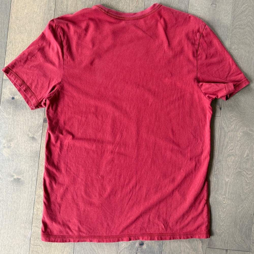 Life Is Good Red Just Add Bacon Graphic Tee Men’s Size Small Short Sleeve - Picture 3 of 6